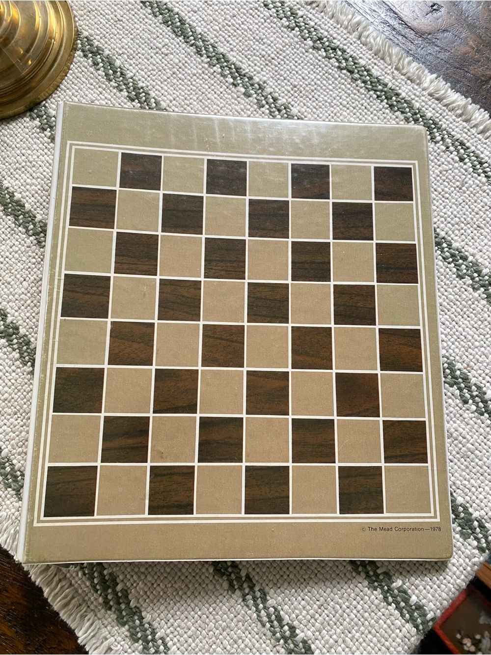 Vintage 70s Mead CHESS Game 3-Ring Binder 1978 Metal Hinges 29450